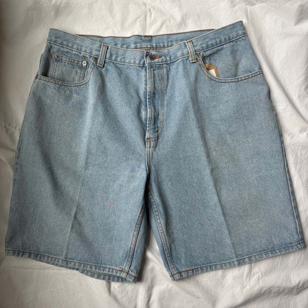 Vintage Members Mark Denim Shorts 90s Skater Baggy 100% Cotton Size 38